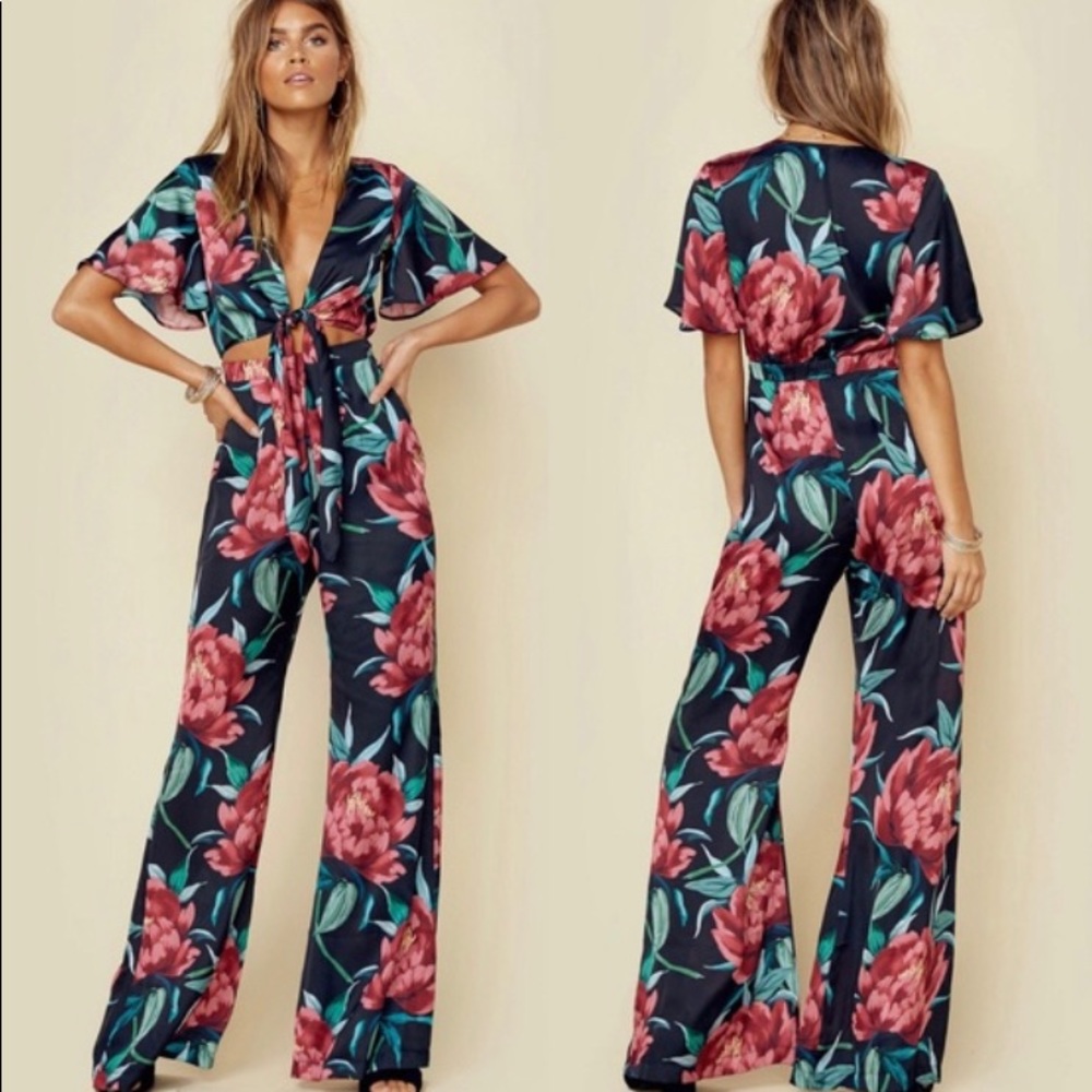 Show Me Your Mumu Jenna Jumpsuit Medium Floral